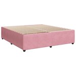 vidaXL Sommier à lattes de lit avec matelas Rose 200x200 cm Velours