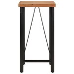 vidaXL Table de bar 55x55x107 cm bois massif d'acacia et fer