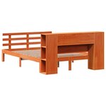 vidaXL Lit bibliothèque sans matelas cire marron 140x200 cm pin massif