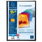 Protège document personnalisable PP Kreacover 40 vues assortis EXACOMPTA