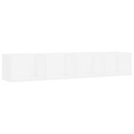 vidaXL Étagère murale à CD Blanc 100x18x18 cm Bois d'ingénierie