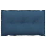 vidaXL Coussin de Dos Bleu 80 x 19 x 50 cm tissu