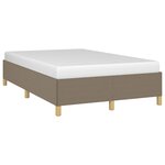 vidaXL Cadre de lit sans matelas taupe 120x190 cm tissu