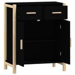 vidaXL Buffet Noir 62x38x75 cm Bois d'ingénierie