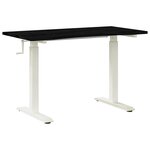 vidaXL Bureau Blanc et marron foncé 120 x 60 cm Bois de chêne massif
