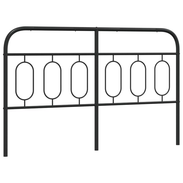 vidaXL Tête de lit métal noir 137 cm