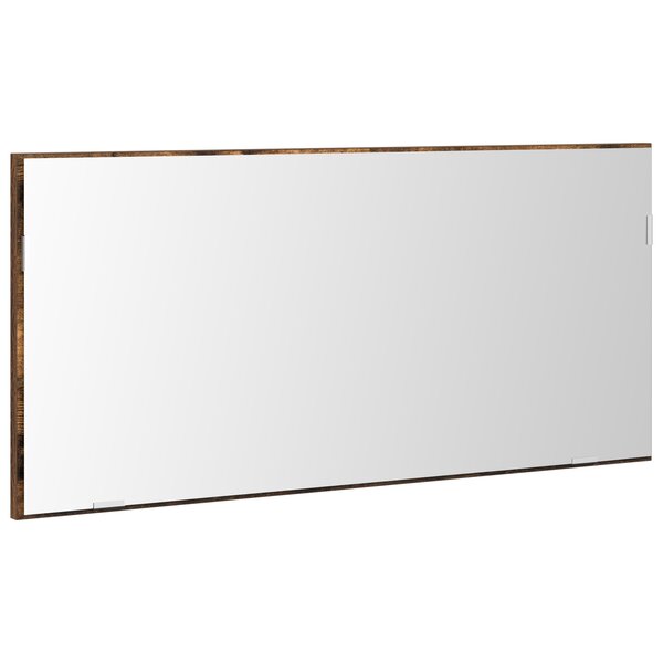 Cabinet de miroir de salle de bain vidaXL avec lumière LED Chêne fumé 80x37 cm