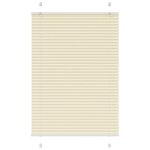 vidaXL Store plissé crème 85x100 cm largeur du tissu 84 4 cm polyester