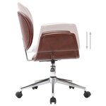 vidaXL Chaises pivotantes à manger lot de 6 marron similicuir