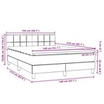 vidaXL Sommier à lattes de lit et matelas vert foncé 140x210cm velours
