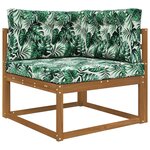 vidaXL Coussin de canapé d'extérieur 3 Pièces Motif feuille Polyester