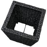 vidaXL Lits surélevés 3 Pièces Jacinthe d'eau Noir