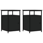 vidaXL Tables de chevet 2 Pièces noir 40x42x60 cm bois d'ingénierie