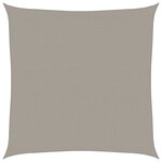 vidaXL Voile d'ombrage 160 g/m² carré gris clair 4 5x4 5 m PEHD