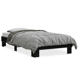 vidaXL Cadre de lit sans matelas noir 90x190 cm