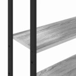 vidaXL Bibliothèque Gris Sonoma 60 x 24 x 161 cm Bois d'ingénierie
