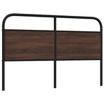 vidaXL Tête de lit de remplacement chêne marron 150 cm acier et bois d'ingénierie
