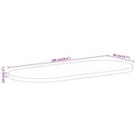 vidaXL Dessus de table 100x40x3 8 cm ovale bois massif de manguier