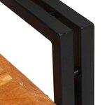 vidaXL Table de chevet 2 Pièces Marron et noir Bois massif d'acacia