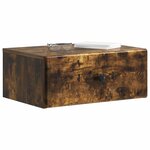 vidaXL Cabinet de chevet mural 2 pc Chêne fumé 49 x 34 5 x 20 cm
