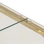 vidaXL Table basse doré acier inoxydable et verre trempé
