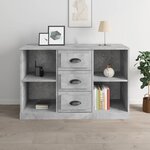 vidaXL Buffet gris béton 104 5x35 5x67 5 cm bois d'ingénierie