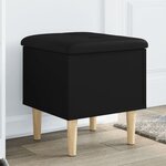 vidaXL Banc de rangement noir 42x42x46 cm bois d'ingénierie