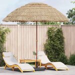vidaXL Parasol de plage Marron Ø 265 x 267 cm Acier