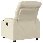 vidaXL Fauteuil inclinable de massage Crème Similicuir