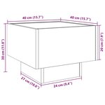 vidaXL Table basse Bois ancien 40 x 40 x 30 cm Bois d'ingénierie