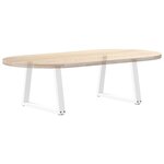 vidaXL Pieds de table basse en forme de V  2 pièces  blanc  50 x (42-43 3) cm  acier