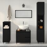 vidaXL Set de meubles de salle de bain avec tiroir 3 Pièces Chêne noir