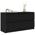vidaXL Meuble TV noir 100x35x54 cm bois d'ingénierie