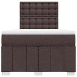 vidaXL Sommier à lattes de lit avec matelas Marron foncé 120x200 cm