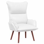 vidaXL fauteuil Blanc 69 x 74 x 93 cm Simili cuir