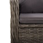 vidaXL Mobilier de bistro de jardin 5 Pièces Résine tressée Gris