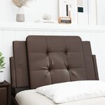 vidaXL Coussin de tête de lit Zadar marron 80 cm similicuir