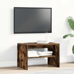 vidaXL Meuble TV chêne fumé 60x40x40 cm bois d'ingénierie