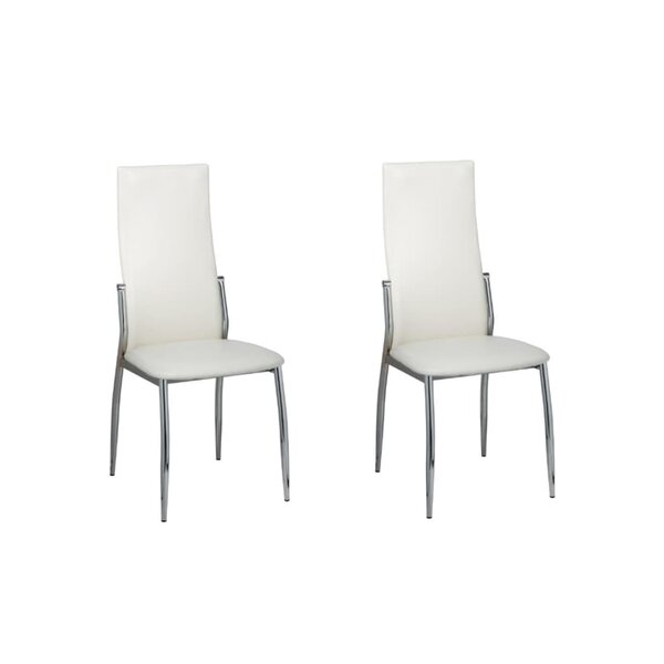 vidaXL Chaises à manger lot de 2 blanc similicuir