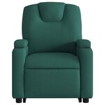 vidaXL Fauteuil inclinable électrique vert foncé tissu