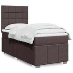 vidaXL Sommier à lattes de lit avec matelas Marron foncé 90x200 cm