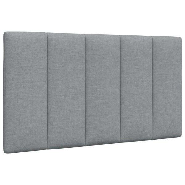 vidaXL Coussin de tête de lit gris clair 90 cm tissu
