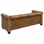 vidaXL Canapé Chesterfield 3 places cuir artificiel marron