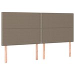 vidaXL Cadre de lit avec tête de lit Taupe 160x200 cm Tissu