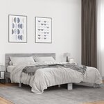 vidaXL Cadre de lit sans matelas sonoma gris 160x200 cm