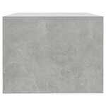 vidaXL Table basse gris béton 102x55x42 cm bois d'ingénierie