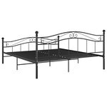 vidaXL Cadre de lit Noir Métal 200x200 cm
