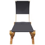 vidaXL Lit repos et auvent 100x200x126 cm Bois courbé Anthracite