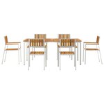 Ensemble de salle à manger de jardin 7 pièces en bois massif d'acacia vidaXL