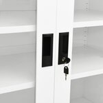 vidaXL Armoire de bureau Blanc 90x40x90 cm Acier
